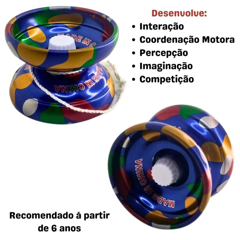 Yoyo Infántil Super Giro Aluminio Rolamento - Zoop Toys - Ioiô